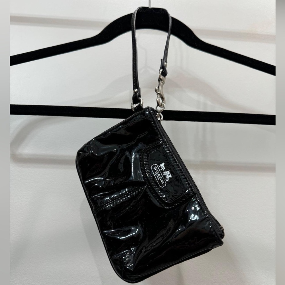 Coach black wristlet